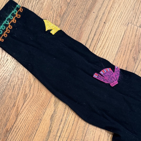 Vintage Michael Simon Black Cardigan with Colorful Embroidery - Picture 8 of 11